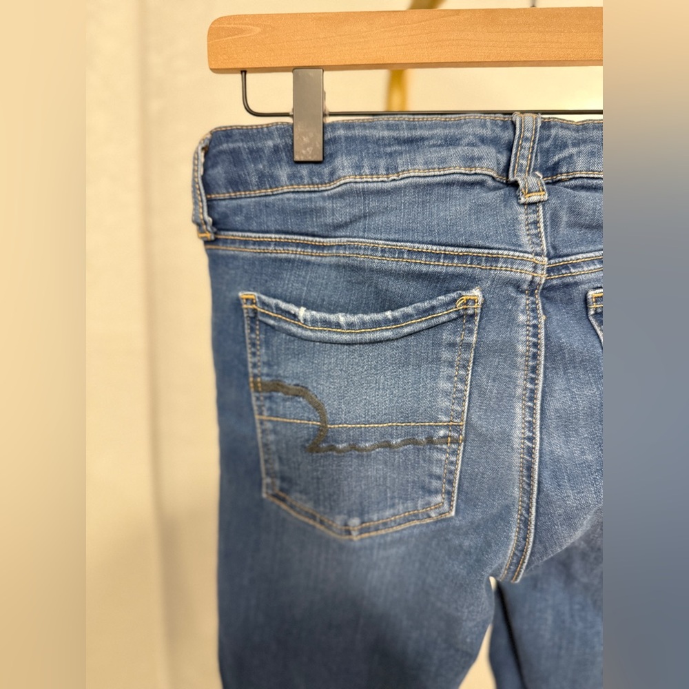 American Eagle Jegging Jeans Size 6 Regular Medium Wash Stretch Skinny Fit - Picture 9 of 12